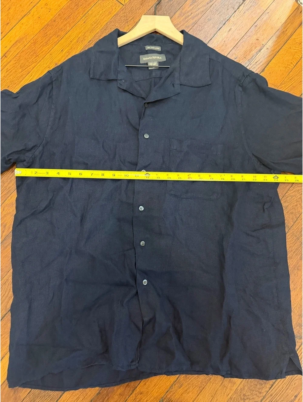 Banana Republic Irish Linen Men's Button Down Shirt, Size XL